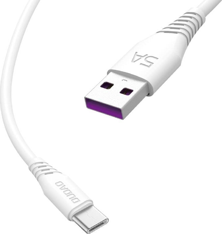 Cablu Date si Incarcare Dudao USB la USB Type-C L2T, 5A, 1 m, Alb