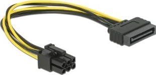 Cablu de alimentare , Delock , PCI Express SATA 15 pin > 6 pin , 0,21m