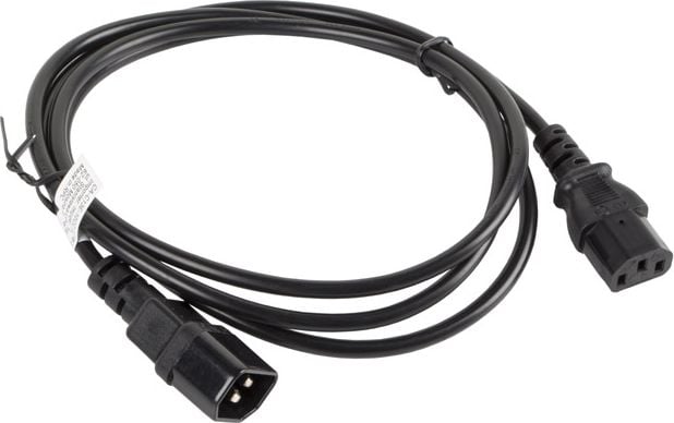 Cablu de alimentare Lanberg IEC 320 C13 - C14, 1,8 m, negru (CA-C13E-10CC-0018-BK)