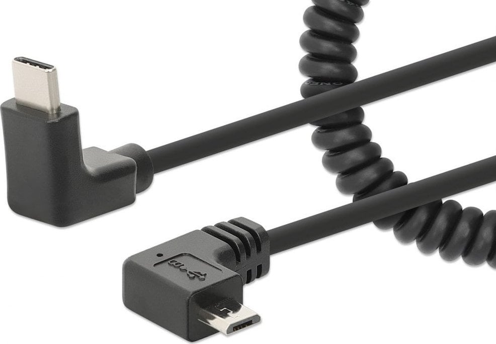 Cablu de alimentare Manhattan Manhattan USB-C/Micro-USB 3A pentru încărcare rapidă și sigură