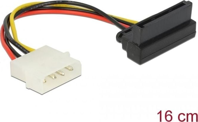 Cablu de alimentare SATA la Molex in unghi, Delock 60104