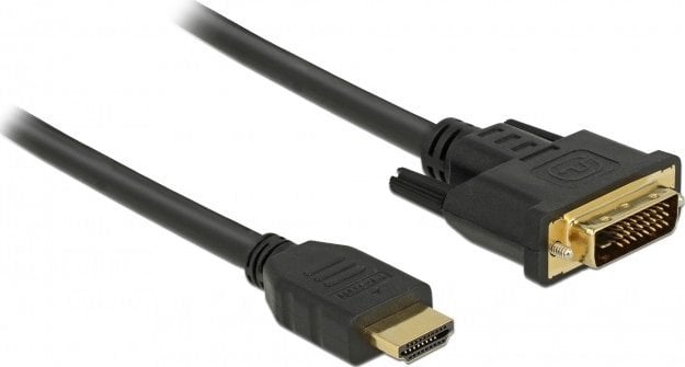Cablu de conectare bidirectional, Delock , HDMI la DVI 24+1 1 m , negru