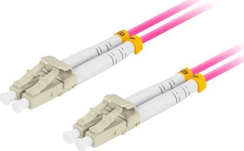 Cablu de corectie fibra optica Lanberg, MM LC/UPC-LC/UPC, Duplex 3.0 mm, OM4, 1 m, Multicolor