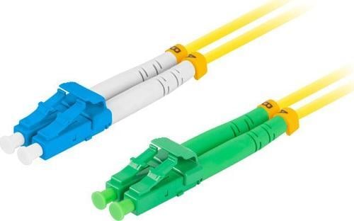 Cablu de corectie fibra optica Lanberg, SM LC, APC-LC, UPC, Duplex 3.0 mm, LSZH, G657A1, 2 m, Multicolor