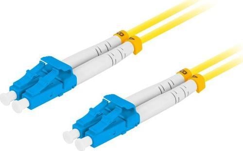 Cablu de corectie fibra optica Lanberg, SM LC, UPC-LC, UPC, Duplex 3.0 mm, LSZH, G657A1, 5 m, Alb, Galben, Albastru