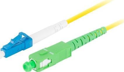 Cablu de corectie fibra optica Lanberg, SM LC, UPC-SC, APC, Simplex 3.0 mm, LSZH, G657A1, 2 m, Multicolor