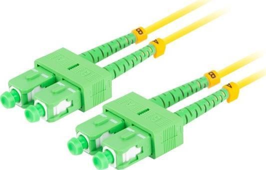 Cablu de corectie fibra optica Lanberg, SM SC, APC-SC, APC, Duplex 3.0 mm, LSZH, G657A1, 5 m, Multicolor