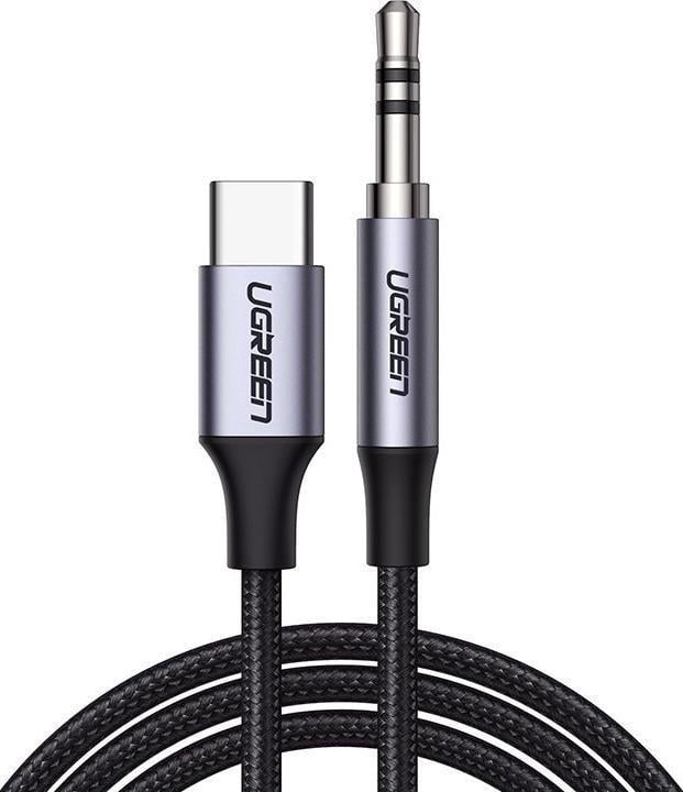 Cablu de date audio UGREEN, USB-C / Mini jack 3.5 mm, 1 m, Negru