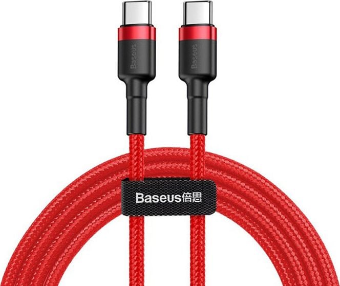 Cablu de date Baseus, CATKLF-G09, USB Type-C Pd, 1 m, Rosu