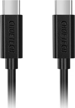 Cablu de date Choetech, USB type C - USB type C, 3A, 1 m, Negru