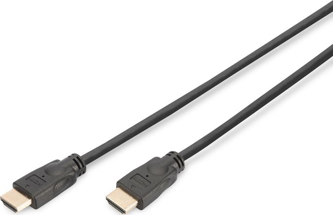 Cablu de date de mare viteza , Digitus , HDMI A tata /HDMI A tata Ethernet 4K 60Hz UHD , 5m , negru