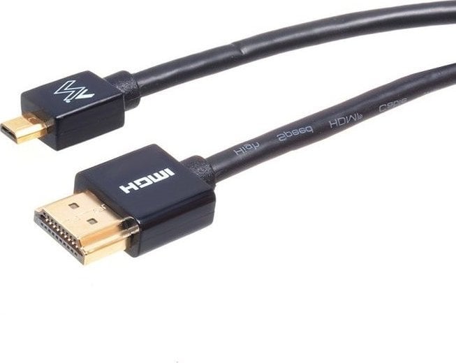 Cablu de date, Maclean, HDMI-microHDMI SLIM, v1.4, 1 m, MCTV-721, negru