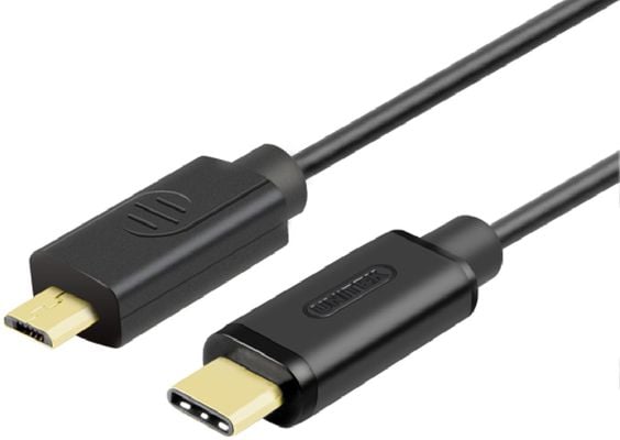 Cablu de date Unitek Micro USB-C, 1 m, Negru