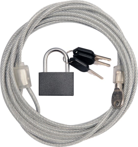 Cablu de oțel 4mm 3m 3 cu chei de blocare (77815)