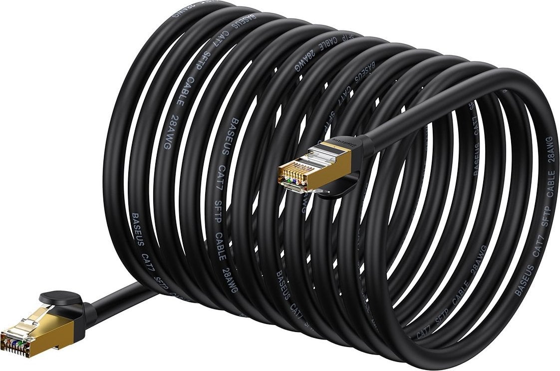 Cablu de rețea Baseus Baseus Speed Seven RJ45 10Gbps 30m negru (WKJS011001)