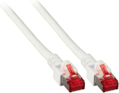 Cablu de retea din fibra optica cu miez de cupru , EFB Elektronik , S/FTP cat6A LSZH 0.5m, alb