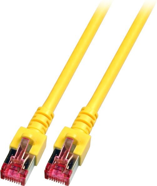 Cablu de retea din fibra optica cu miez de cupru , EFB Elektronik , S/FTP cat6A LSZH 1m, galben