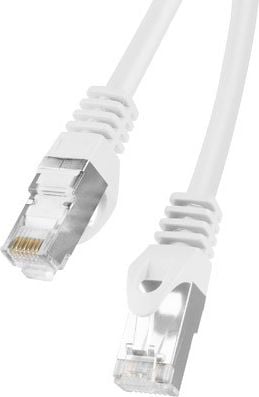 Cablu de retea din fibra optica , Lanberg , RJ45 cat.6 FTP 0.5m , alb