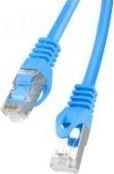 Cablu de retea din fibra optica , Lanberg , RJ45 cat.6 FTP 0.5m , albastru