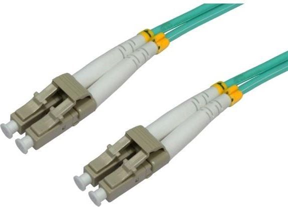 Cablu de retea din fibra optica multifunctional cu dubla conectare ,Intellinet , LC LC 50/125 om3, 2 m