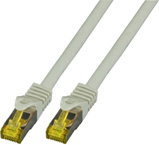 Cablu de retea din fibra optica realizat pe cablu brut , EFB Elektronik , S/FTP Cat.7 cu mufe cat6A RJ45 LSZH 2m, gri