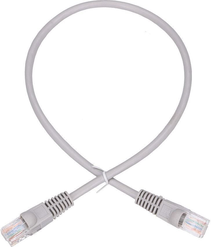 Cablu de retea Extralink, Cat 5E, UTP, Pereche rasucita, 0.5 m, Gri