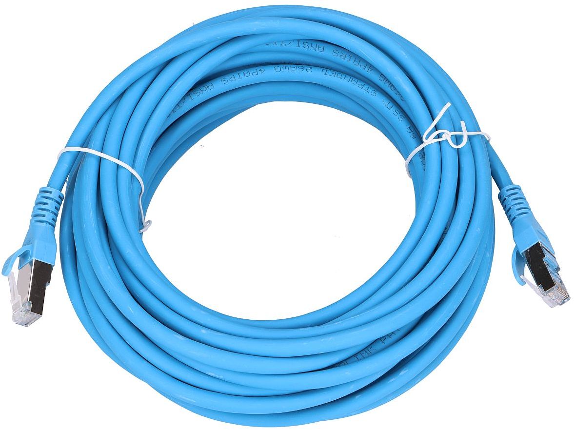 Cabluri si accesorii retele - Cablu de retea, Extralink, cat 6A, 10 m, SFTP, Albastru