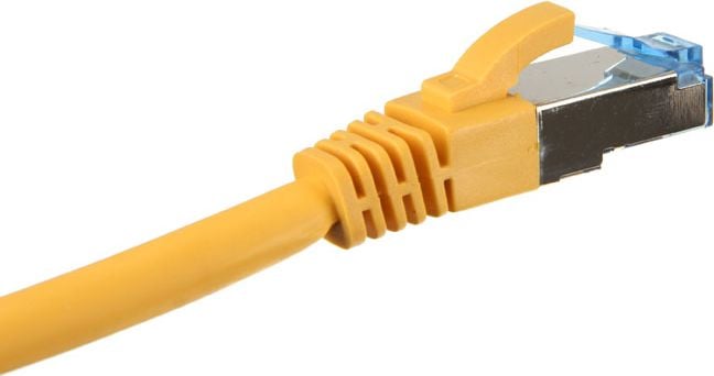 Cablu de rețea InLine Patch Cat.6A, S/FTP (PiMf), 500MHz galben 0,5m (76850Y)