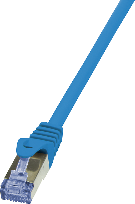 Cablu de retea , Logilink , Cat.6A 10G S/FTP PIMF PrimeLine , 0.25 m , albastru
