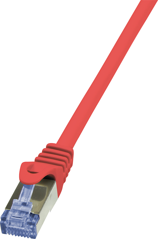 Cablu de retea , Logilink , Cat.6A 10G S/FTP PIMF PrimeLine , 0.25 m , rosu