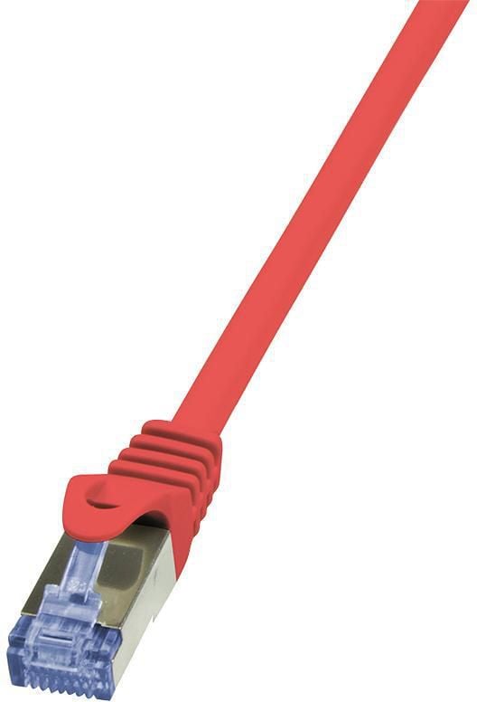 Cablu de retea , Logilink , Cat.6A 10G S/FTP PIMF PrimeLine , 0.50 m , rosu