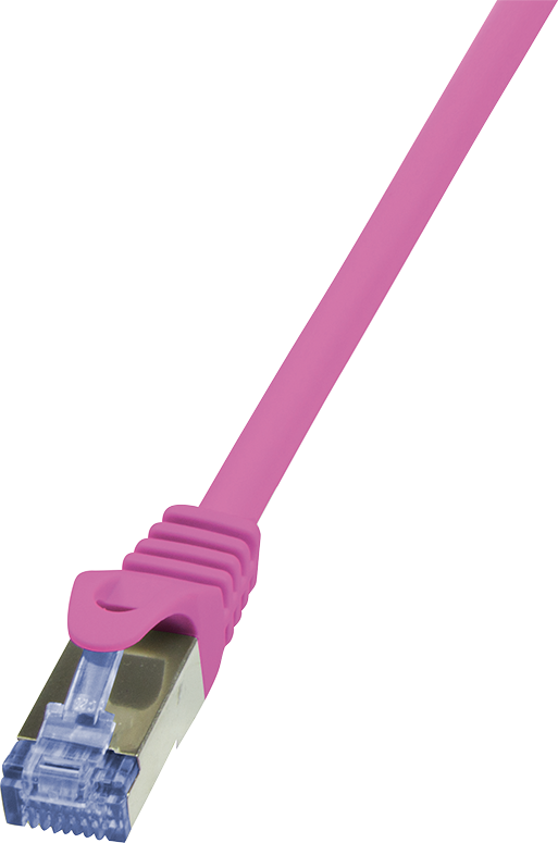 Cablu de retea , Logilink , Cat.6A 10G S/FTP PIMF PrimeLine , 2 m , roz