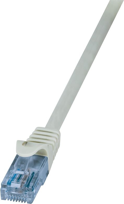 Cablu de retea , Logilink , Cat.6A 10GE U/UTP EconLine , 1m , gri