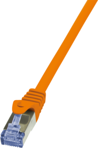 Cablu de retea , LogiLink , PrimeLine PIMF Cat.6A 10G S/FTP , 0.25 m , portocaliu