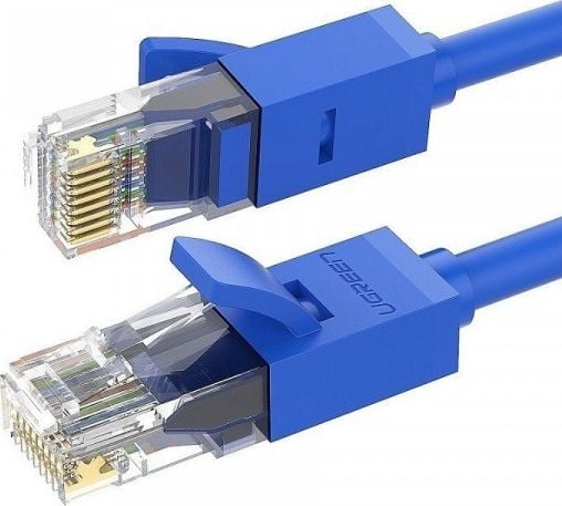 Cablu de retea rotunjit Ugreen Ethernet Rj45, Cat.6, Utp, 1M, Albastru