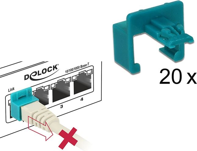 Cablu delock Starter Kit Secure Clip RJ45 20 buc (86406)