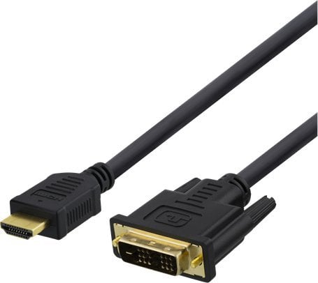 Cablu Deltaco HDMI - DVI-D 1m negru (HDMI-110D)