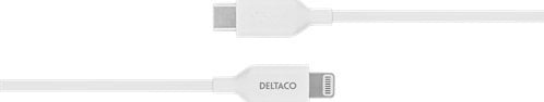 Cablu Deltaco Lightning DELTACO USB-C - Lightning, 2m, pachet chipset Apple C94 etichetat FSC, alb / IPLH-452