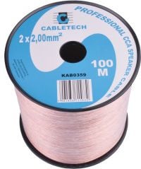 Cablu difuzor CCA 2x2.00mm transparent 100m