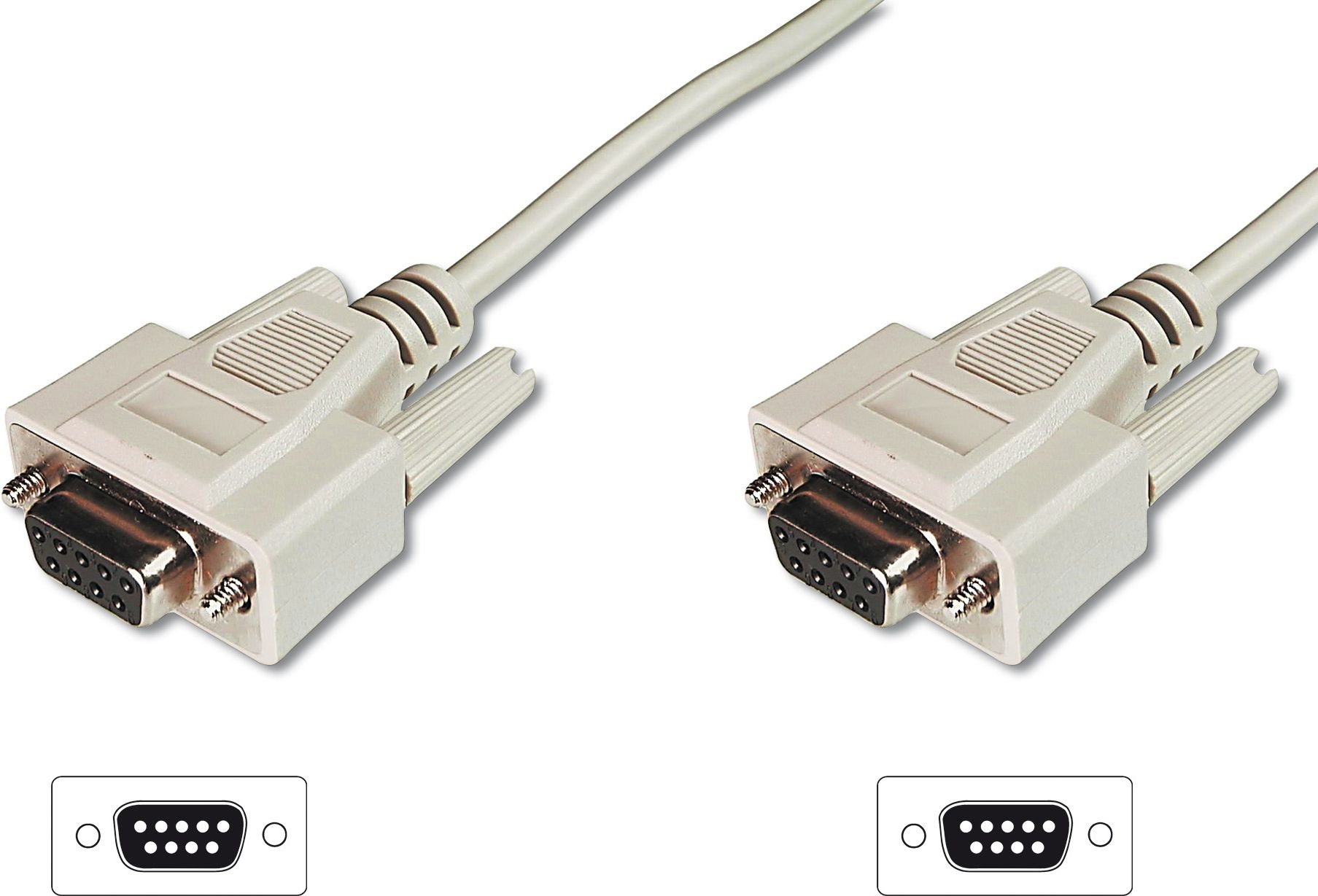 Cablu digitus D-sub 9 pini - D-sub 9 pini 2, bej (AK-610106-020-E)