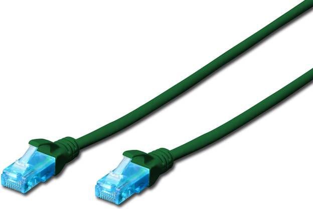 Cablu digitus Kabel patch cord UTP, CAT.5E, verde, 0.25m, 15 LGW (DK-1512-0025/G)
