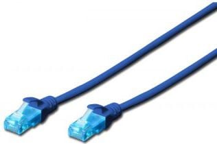 Cablu digitus Patch cord U/UTP kat.5e PVC 1m albastru