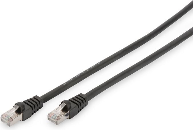 Cablu digitus RJ-45 / RJ-45 Categoria 6 S / FTP 2m negru (DB-160144-020-S)