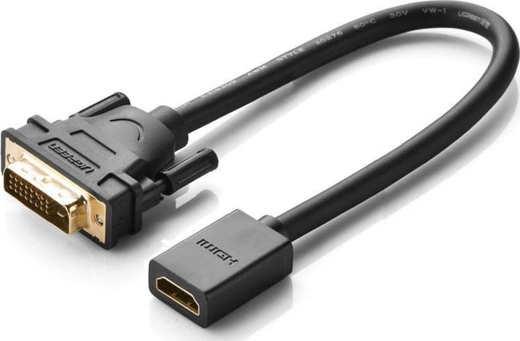 Cablu DVI la HDMI UGREEN 20118, 0.15m, Negru