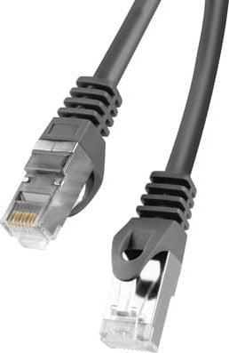 Cablu ecranat FTP, Lanberg 42801, cat.6, mufat 2xRJ45, lungime 30m, AWG 26, 250 MHz, de legatura retea, ethernet, negru