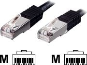 Cablu equip C5E patch-uri de crossover, SF / UTP, 3m, negru (705912)