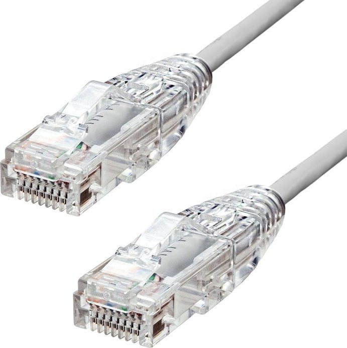 Cablu Ethernet ProXtend ProXtend Ultra Slim CAT6A U/UTP CU LSZH gri 2,5 m