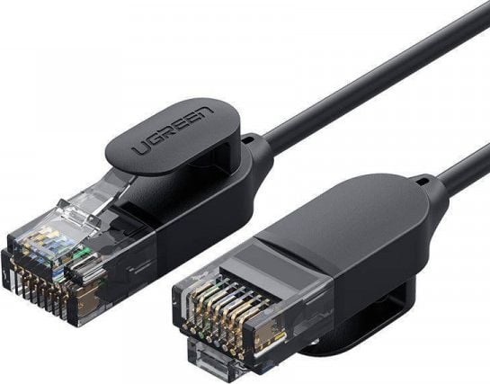 Cablu Ethernet UGREEN NW122, RJ45, Cat.6A, UTP, 0,5m, Negru