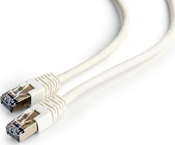Cablu FTP GEMBIRD Cat6, cupru-aluminiu, 0.25 m, alb, AWG26, ecranat PP6-0.25M/W
