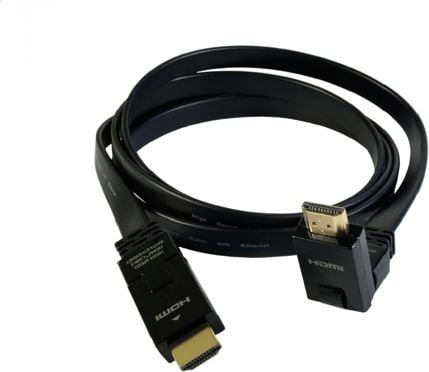 Cablu Hdmi 1.4 M / m Hq, placat cu aur, 1.5m Ethernet 3d Angled Al-05, Art